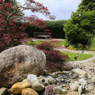 Individueller Gartenteil im asiatischen Stil