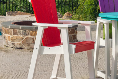 PATIOVA RECYCLED PLASTIC AMISH CRAFTED ADIRONDACK BAR CHAIR