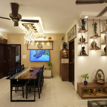 Anurag Saxena's | Dining Room | 3BHK Apartment | Bonito Designs | Bangalore