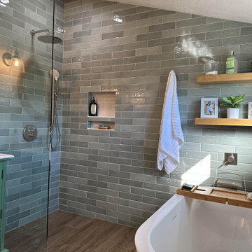 Smaller Primary Bath becomes Luxurious Spa Retreat