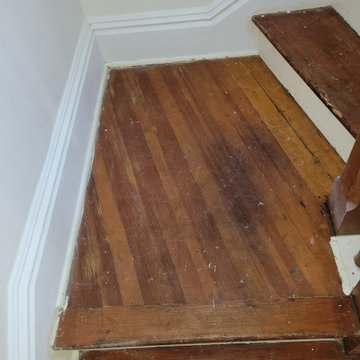 floor and stairway rehab in historical home