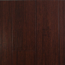 EcoFusion - EcoFusion Handscraped Engineered Drop and Lock Strand Bamboo, Cocoa - Bamboo Flooring