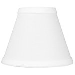 HomeConcept - Chandelier Clip-On Premium Lampshade 3"x4"x4", White - Home Concept Signature Shades  feature the finest premium linen fabric.   Durable Upholstery-Quality fabric means your new lampshade will last for decades.  It wont get brittle from smoke or sunlight like less expensive fabrics.  Heavy brass and steel frames means your shades can withstand abuse from kids and pets. It's a difference you can feel when you lift it.    Premium White Linen Fabric  Casual Style Chandelier Lampshade, Finial not Included  Deluxe lampshade, found in better lighting showrooms.  Durable Hotel quality shade.  3 Top x 6 Bottom x 5 Slant Height
