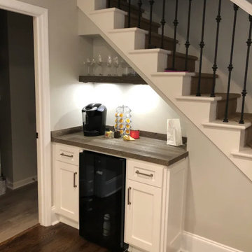 custom kitchen and includes drawer for pet plate
