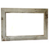 Rustic Mirror, Western Rustic Style With Raised Inside Edge, 28"x34"