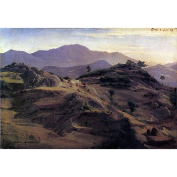 Johann Wilhelm Schirmer Landscape at Civitella Premium Canvas Print