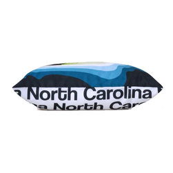 North Carolina Map Pillow, Blue - Decorative Pillows