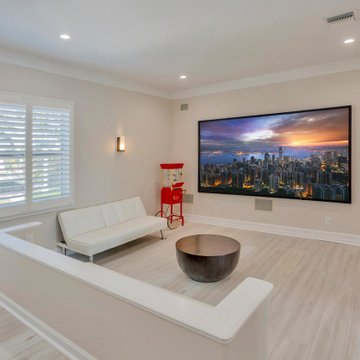 Modern Home Theater with Large Screen