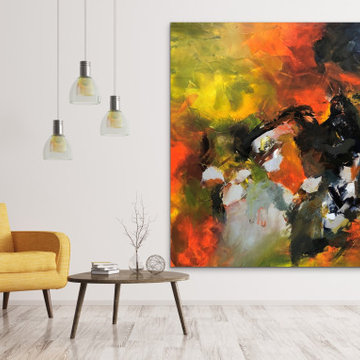 Original Handmade Modern Abstract Custom Art for Modern Contemporary Interiors