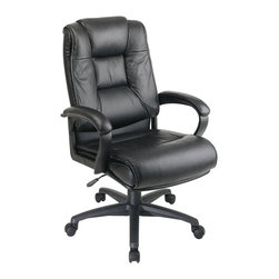 Deluxe High Back Executive Leather Office Chair - Office Chairs