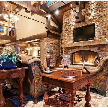 Rustic Mountain Traditional at Red Cloud - Living Room