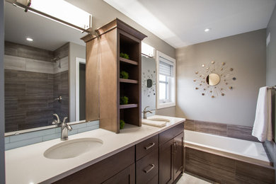 Inspiration for a contemporary bathroom remodel in Other