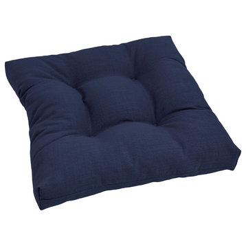19" Squared Spun Polyester Tufted Dining Chair Cushion, Azul