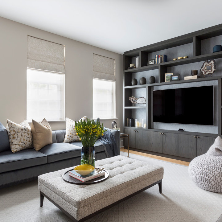 75 Living Room with a Media Wall - February, 2026
