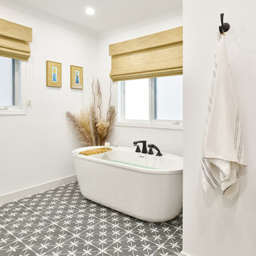 Clean and Modern, yet Cozy Bathroom