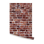 Brick Peel-and-Stick Wallpaper, Red, 1 Sheet