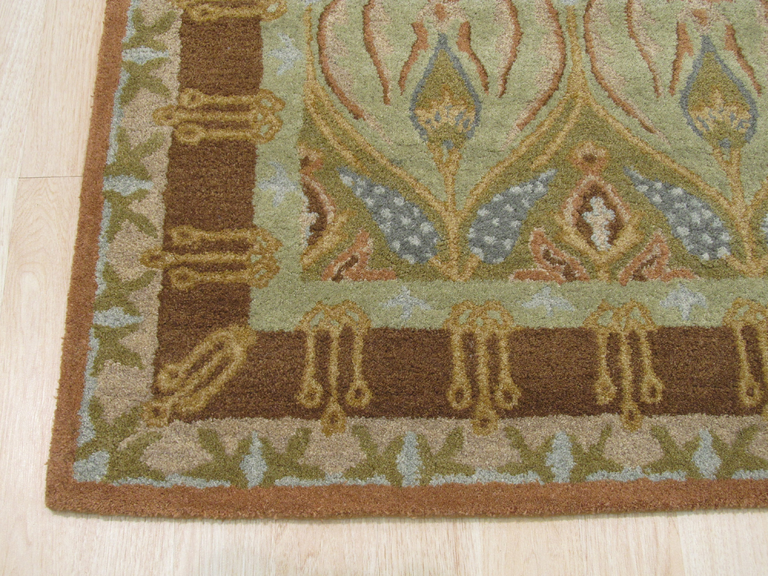 Green Transitional Abstract Modern Weave Area Rug, 8'9 x 11'9 ...