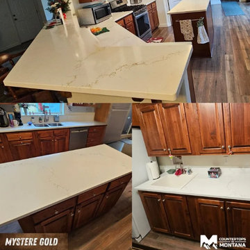 Myora Gold Quartz Kitchen