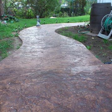 Stamped concrete Steps and Walkway