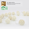 10' Rattan Ball LED Christmas String Lights, Warm White, Battery Operated