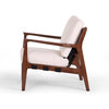 Isabella Arm Chair, White / Walnut
