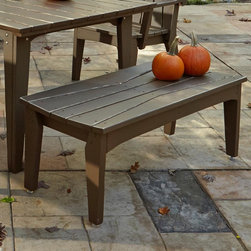 Hourglass H097 Outdoor Pine Two Seat Bench in Brown - Outdoor Benches