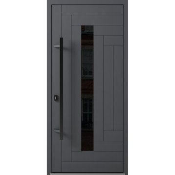 Exterior Prehung Steel Door Ronex 0130 Grey