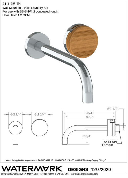 Wall Mount placement for single trough sink and double faucets