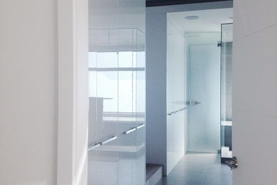 Example of a large minimalist home design design in Vancouver