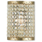 Livex Lighting - Livex Lighting 50571-28 Grammercy - One Light Wall Sconce - Crystal strands strung in a decrotive shade designGrammercy One Light  Winter Gold Clear Cr *UL Approved: YES Energy Star Qualified: n/a ADA Certified: YES  *Number of Lights: Lamp: 1-*Wattage:60w Candelabra Base bulb(s) *Bulb Included:No *Bulb Type:Candelabra Base *Finish Type:Winter Gold
