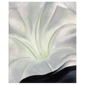"Morning Glory with Black, 1926" Paper Print by Georgia O'Keeffe, 15"x18", 20"x2