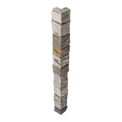 255-STACKED STONE OUTSIDE CORNER - 48"H X 3 &frac14;" W X 1 &frac12;"D - Wall Panels