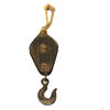 Urban Designs Antiqued Decorative Metal Rope Pulley Block and Tackle