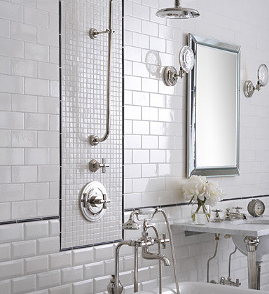 Black Beveled Subway Tile Houzz Saveemail