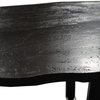 "Io" Ebonized White Oak Live-Edge Table with Steel Base, White
