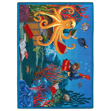 Fish Tales 10'9" x 13'2" area rug in color Multi