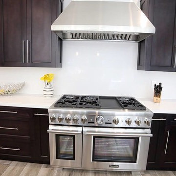 Stainless Steel Oven with Range and Vent Hood