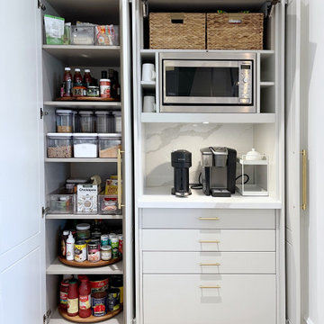 After: Streamlined Pantry and Coffee Station Duo