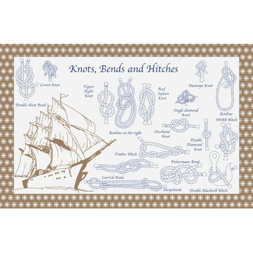 Knots Bends and Hitches 2 Cotton Tea Towel
