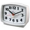 Equity® 33100 Electric Analog Alarm Clock with White Case & Lighted Dial