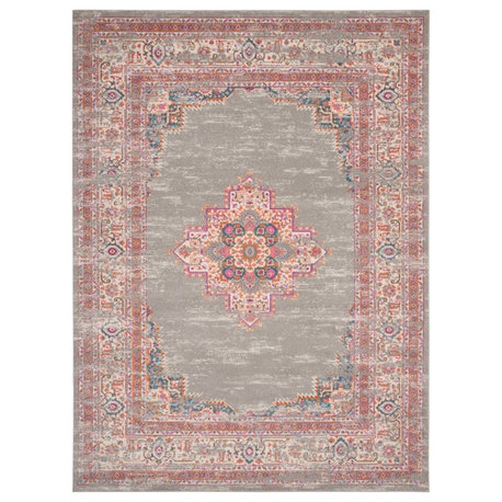 Nourison Passion 9' x 12' Grey Bohemian Indoor Area Rug