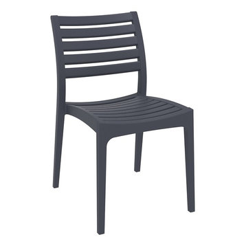Compamia Ares Outdoor Dining Chairs, Set of 2, Dark Gray