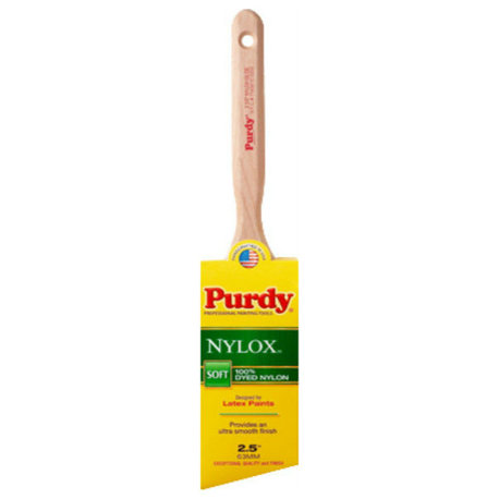 Purdy 144152225 Nylox Glide Angular Sash and Trim Brush, 2-1/2", 5/8" Thickness