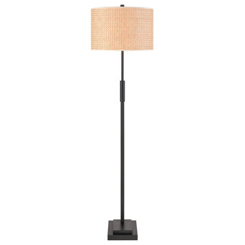 Baitz 62.5'' High 1-Light Floor Lamp Matte Black