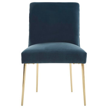 Safavieh Nolita Velvet Accent Chair, Aegean Blue