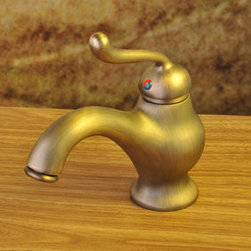 Antique Inspired Bathroom Sink Faucet - Polished Brass Finish T0408 - Bathroom Sink Faucets