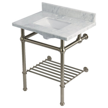 KVPB30MBSQB8 30" Console Sink with Brass Legs (8-Inch, 3 Hole)