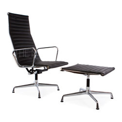 Eames EA124 Lounge Chair & Ottoman Reproduction - Indoor Chaise Lounge Chairs