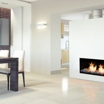 Flare Right Corner Modern Fireplace