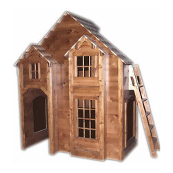Boy's Play Fort Bunk Bed in Stained Knotty Alder - Products